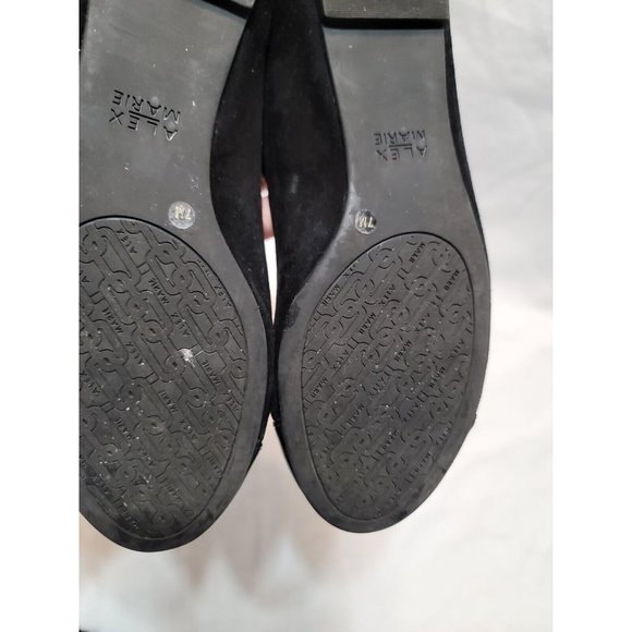 Alex Marie Tonee Black Leather Ballet Flats Slip on Size 7M - Picture 6 of 7